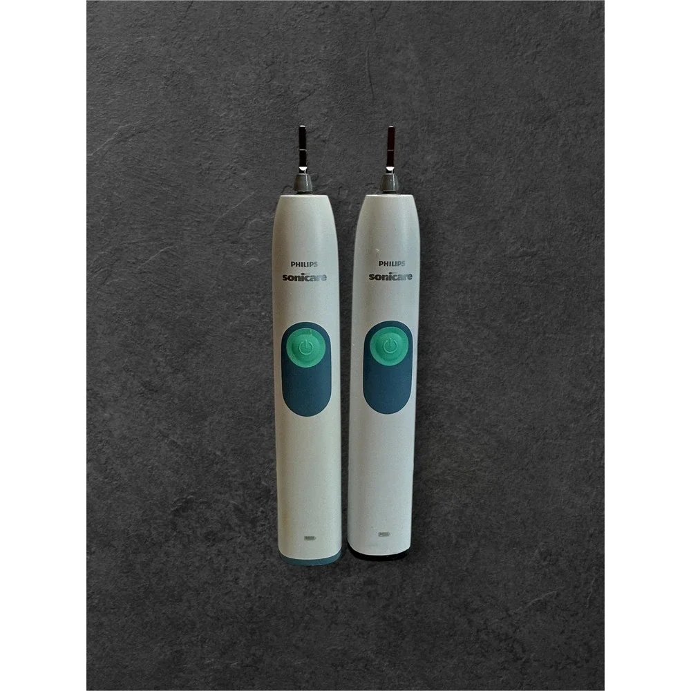 Set of 2 Philips Sonicare Toothbrush White HX6240-05 Dual Handle Set - Works